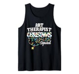 Art Therapist Christmas Squad Cute Art Therapy Xmas Lights Tank Top