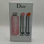 Dior Addict Lip Glow Duo: Vibrant Pink and Coral Shades - Exclusive Travel Set