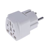 Adaptateur de chargeur de voyage universel,convertisseur de prise de courant alternatif,prise Schuko,Italie,Suisse,Inde,Royaume-Uni,États-Unis,AU vers l'UE,Allemagne,Russie - Type white