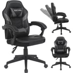 Puluomis Chaise Gaming Ergonomique, Fauteuil Gamer Adolescent 130kg, Siège de bureau, Enfant, Appui-tête, Support Lombaire, Chambre de travail,