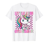 Little Miss Sixth 6th Grade Back To School Unicorn Girl Kids T-Shirt