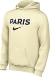 Nike PSG Top PSG B NSW Club Po HDY Ft Up Gx, Coconut Milk/Midnight Navy, FZ8538-113, M