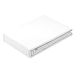 STOF - Flat Sheet - Size 180 x 290 cm - 100% Organic Cotton - Quality - Oeko-Tex Certified - Colour White - Horizon Model - Bed Linen for Home - Soft and Comfortable