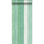 Estahome - papier peint imitation bois vert