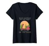 Womens What happens on the Road stay on the Road V-Neck T-Shirt