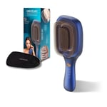 Cecotec Brosse Cheveux Massage HairCare Revitalize Blue Brosse 5-En-1. 4 Modes Personnalisés, Vibration Apaisante, Ions Négatifs Pour Cheveux Lisses, EMS, Brosse Aimantée Pour Nettoyage Facile