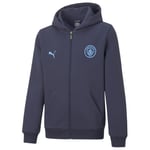 PUMA Manchester City Luvtröja Essentials Fleece Full Zip - Navy Barn adult 769154 03