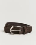 Loake 1880 Harry Suede Belt Dark Brown