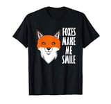 Foxes Make Me Smile Forest Animal Cute Fox T-Shirt