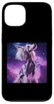 Coque pour iPhone 13 Chien chinois à crête galaxie magique