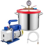 1,5 gallon (6,8 L) 3CFM 1/4HP vakuumkammare, köldmedievakuumpump HVAC enstegs vakuumpump Luftko