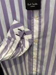 Paul Smith Formal Shirt SLIM FIT 16" Eu41 LONDON MAUVE CANDY-STRIPE RRP £155