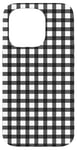 iPhone 15 Pro Black White Checkered Plaid Flannel Gingham Pattern Checker Case