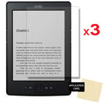 3 x Clear Screen Protector for Amazon Kindle Touch eReader with 6 inch Screen