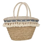 Sac de Plage Avec Franges "Santorin" 58cm Naturel