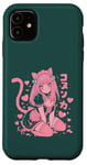 Coque pour iPhone 11 Anime Cat Girl Manga Hearts Kawaii Cute Holiday Valentines