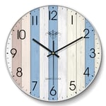 zvcv Horloge Murale de Bordure de Cuisson en métal, silencieuse Non-Ticking Cuisine Salon Chambre Support environnemental Horloge 40cm (16in) (Couleur: C)