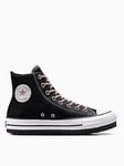 Converse Womens Seasonal Color Leather Chuck Taylor All Star City Trek Trainers - Black, Black, Size 5, Women