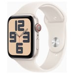 Apple Watch SE GPS + Cellular (2024) 44 mm Aluminium Lumière Stellaire Bracelet Sport Lumière Stellaire M/L