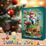 Julkalender 2024 24 st Mario Jul 24 Dagars Nedräkningskalender Blind Box Semestergåvor Barn Vuxna B