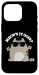 Coque pour iPhone 16 Pro Jeu de mots amusant pour chats Meow's It Going