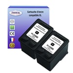 1+1 Cartouches compatibles avec HP OfficeJet 100 Mobildrucker L411A, 150 Mobile remplace HP 338 (C8765EE) Noire 18ml - T3AZUR