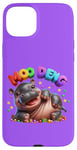 Coque pour iPhone 15 Plus Adorable bébé hippopotame Moo Deng Merry Christmas Cheer