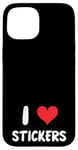 iPhone 15 I Love Stickers - Heart - Art Artist Journal Journaling Case