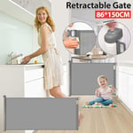 150*86cm Retractable Pet Dog Gate Magic Child Baby Stair Gate Barrier Foldable