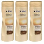 DOVE SELF TAN LOTION VISIBLE GLOW MEDIUM DARK SKIN 250ML x 3