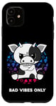 Coque pour iPhone 11 Bad Vibes Only Grumpy Looking Figurine de vache