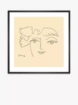 John Lewis Pablo Picasso 'Le Visage De La Paix' Framed Print & Mount, 50 x 50cm, White