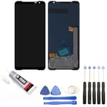 VITRE + ECRAN LCD POUR ASUS ROG Phone 3 ZS661K 6,59" NOIR +OUTILS +COLLE