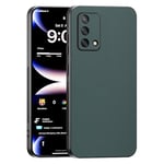 TAUYN Coque pour Oppo A74 4G, Ultra-Fin Premium PU Cuir Back et Monture en Silicone Souple Etui, Antichoc, Anti-Rayures Bumper Housse. - Vert