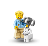 Lego Series 16 Dog Show Winner Minifigure with Scottie Dog and Trophy