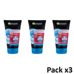 Garnier Unisex Pure Active 3in1 Face Wash Scrub Charcoal Pack of 3