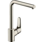 hansgrohe Focus M41 Mitigeur de cuisine 280, 1 jet, aspect acier inox, 31817800