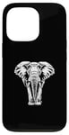 Coque pour iPhone 13 Pro White Paint Art Éléphant Éléphants