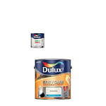 Dulux Quick Dry Gloss Paint, 750 ml (White) with Easycare Washable and Tough Matt (Almond White)