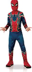 RUBIES - AVENGERS officiel -Déguisement classique pour enfants IRON SPIDER . Costume SpiderMan complet taille 5-6 ans avec combinaison couvre-bottes et cagoule issu du film Avengers Infinity War