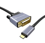 BlueRigger USB C to DVI Cable (3M, 4K 30Hz, USB 3.1 Type C to DVI, Thunderbolt 3 to DVI) USB-C to DVI-D Cable Compatible with Samsung Galaxy, Surface Book, MacBook Pro, Dell, Pixelbook and More