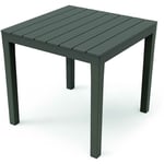 Frankystar - Bali - Table à lattes en résine anthracite avec finition effet bois 3D. Table de salle à manger d'extérieur 2/4 places. 78x78x72H cm