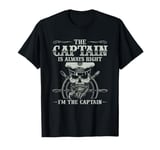 Vintage Boat Captain Shirt Men Boating Funny Boat Lover Gift T-Shirt