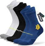 BRISIRA Coolmax Bambou Chaussettes Running Homme Femme De Contention Chaussettes Sport Lot De 3 Paires Compression Sans Couture Anti Ampoule Randonnée,Tailles Sportives 35-51