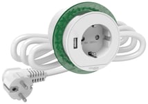 SCHNEIDER ELECTRIC UNICA SYSTEM+ PÖYTÄYKSIKKÖ XS SCHUKO+USBA VALKOINEN (INS44004)