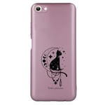 Coque rose pour Iphone 7 8 SE chat astro lune