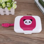 Baby Infant Outdoor Travel Stroller Wet Wipes Box Tissue Cas 玫红熊猫