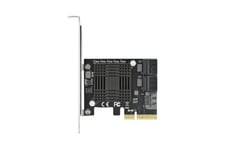 Delock 5-portars SATA PCI Express x4-kort - Low Profile Form Factor - lagringskontroll - SATA 6Gb/s - PCIe 3.0 x4