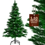 CASARIA® Sapin de Noël Artificiel 150 cm Vert Pied métal 360 Branches PVC décoration de noël Montage Rapide fêtes Arbre réaliste réutilisable