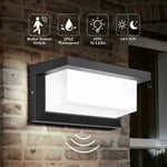 Debuns - Led Applique Murale Extérieur Avec Détecteur De Mouvement, 18 w Éclairage Extérieur Ip65 Étanche Carré Radar Induction Contrôle Lumière Pour